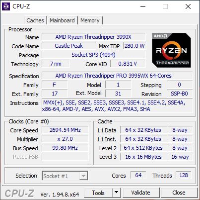 Ryzen outlet threadripper 3995x